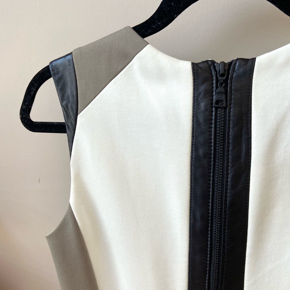 Danier leather white colour block dress - Picture 5 of 6